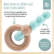 Beißring mit Silikonkette teal - FR Infographic