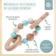 Beißring Eule mit Silikonkette - ES Infographic