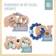 Beißring Eule mit Silikonkette - IT Infographic
