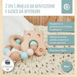 Beißring Eule mit Silikonkette - IT Infographic