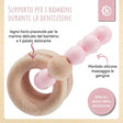 Beißring mit Silikonkette rose - IT Infographic