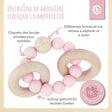 Beißring mit Silikonkette rose - FR Infographic