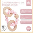 Beißring mit Silikonkette rose - IT Infographic