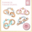 Beißring mit Silikonkette rose - FR Infographic