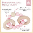 Beißring mit Silikonkette rose - ES Infographic