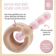 Beißring mit Silikonkette rose - FR Infographic