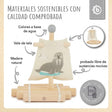 Holzfloß mit Segel - ES Infographic