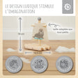 Holzfloß mit Segel - FR Infographic