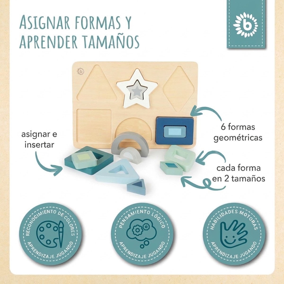 Holz Puzzle Formen - ES Infographic