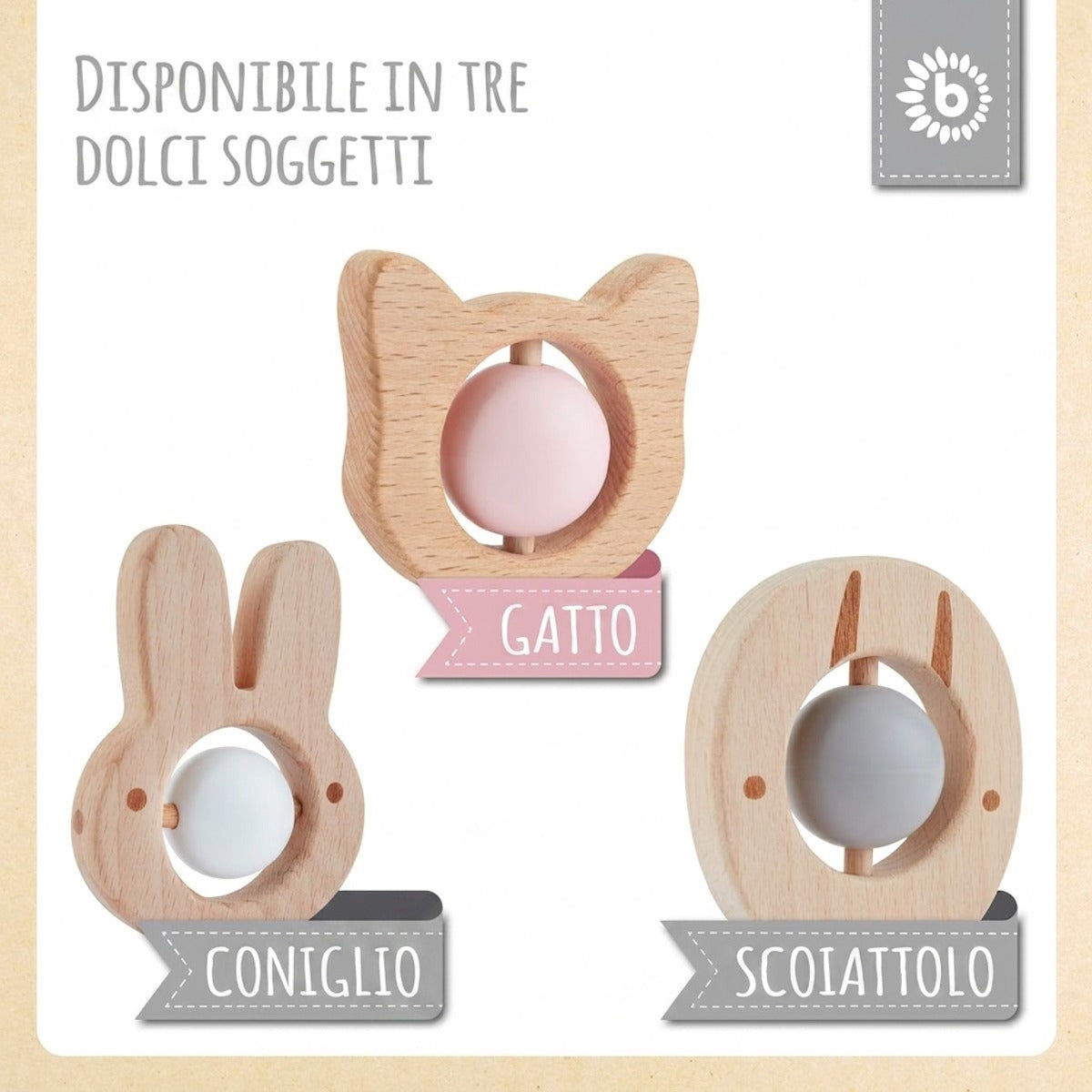 Beißring Hase mit Silikonball - IT Infographic