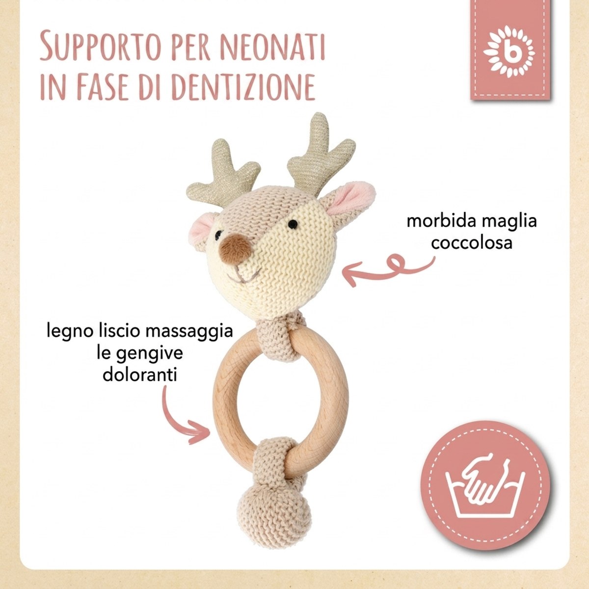 Greifling Reh Lia mit Rassel - IT Infographic