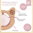 Beißring Katze mit Silikonball - FR Infographic