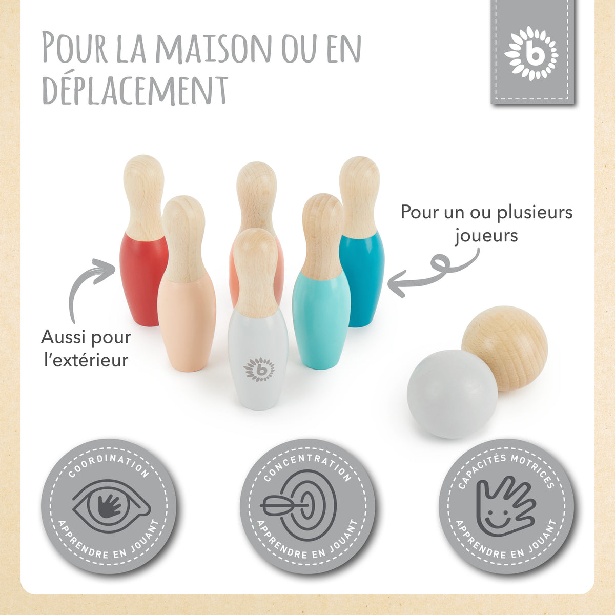 Mini Bowling Set - FR Infographic