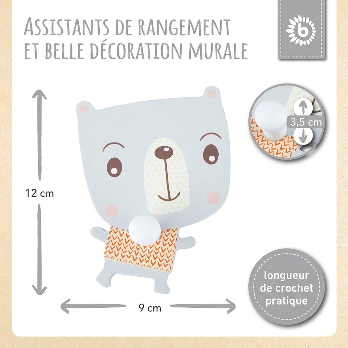 Wandhaken Bär - FR Infographic