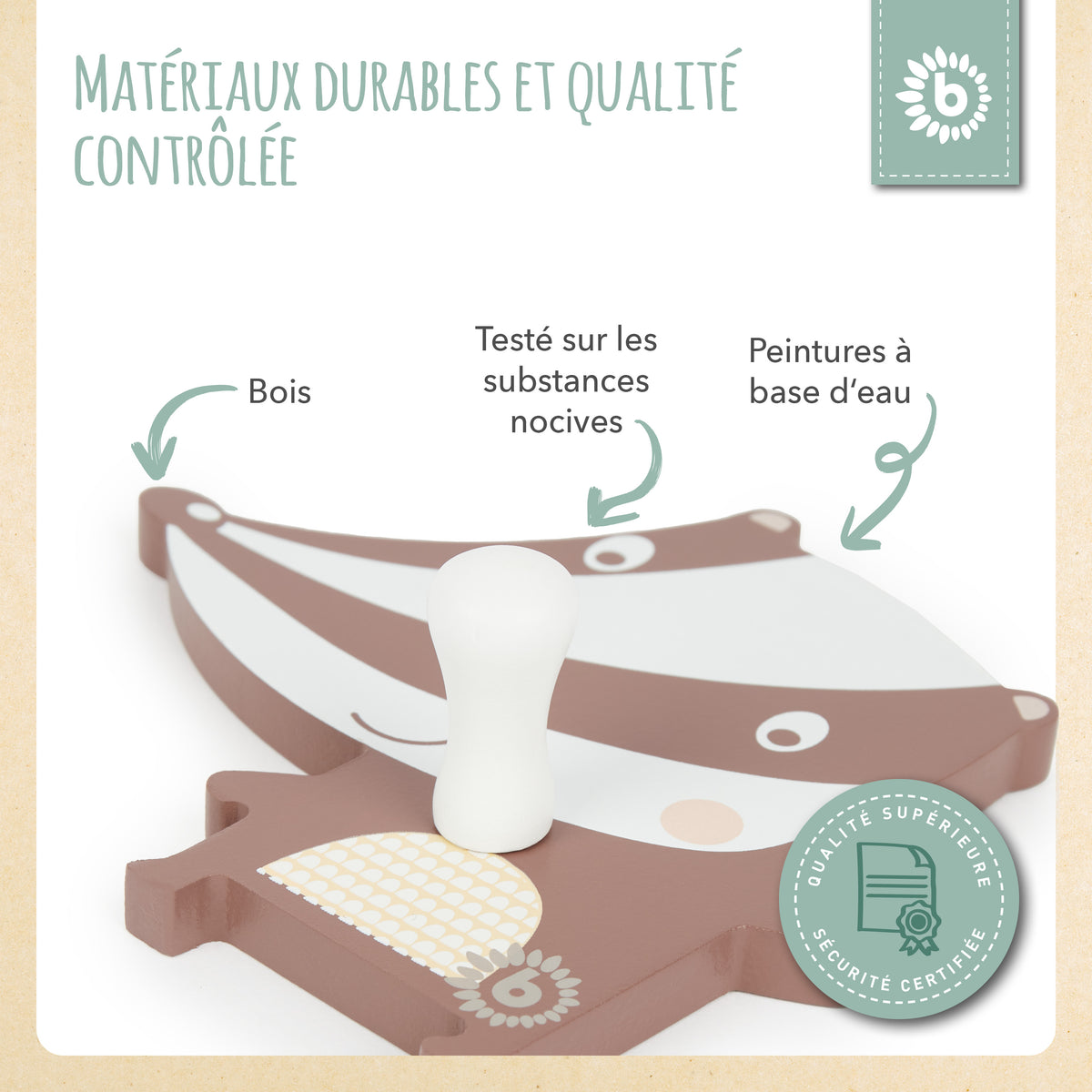 Wandhaken Dachs - FR Infographic