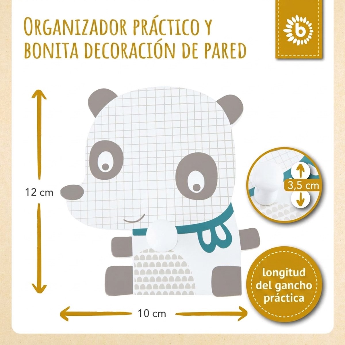 Wandhaken Panda - ES Infographic