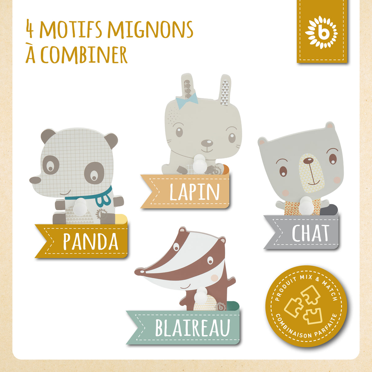 Wandhaken Panda - FR Infographic