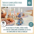 Geburtstagszug Holz Scandi 0-99 Jahre mit 6 Kerzen - ES Infographic