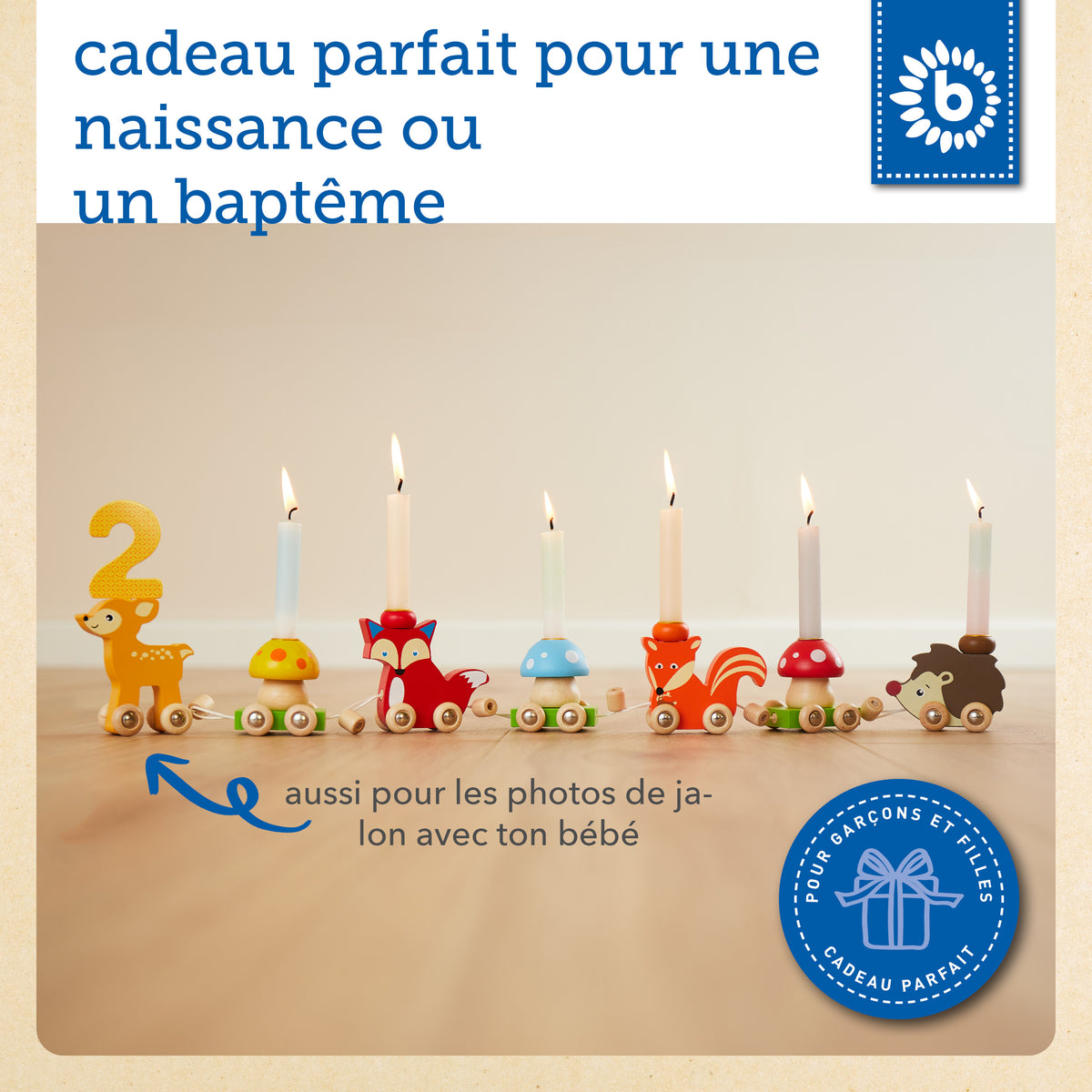 Geburtstagszug Waldtiere - FR Infographic