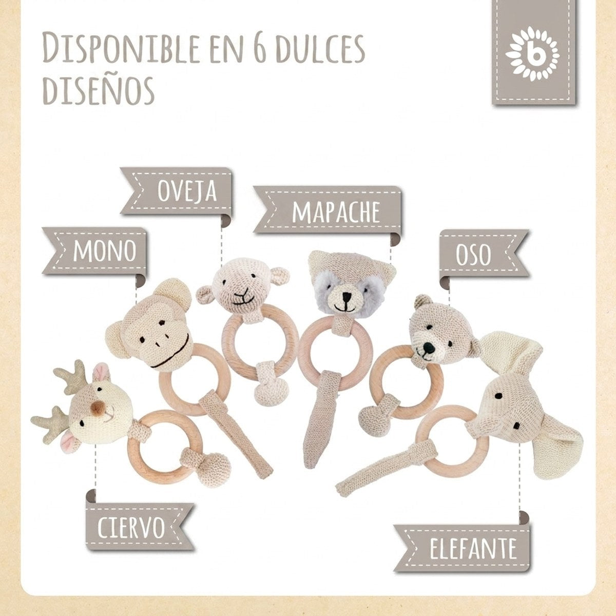 Greifling Affe mit Rassel - ES Infographic