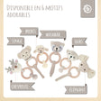 Greifling Affe mit Rassel - FR Infographic