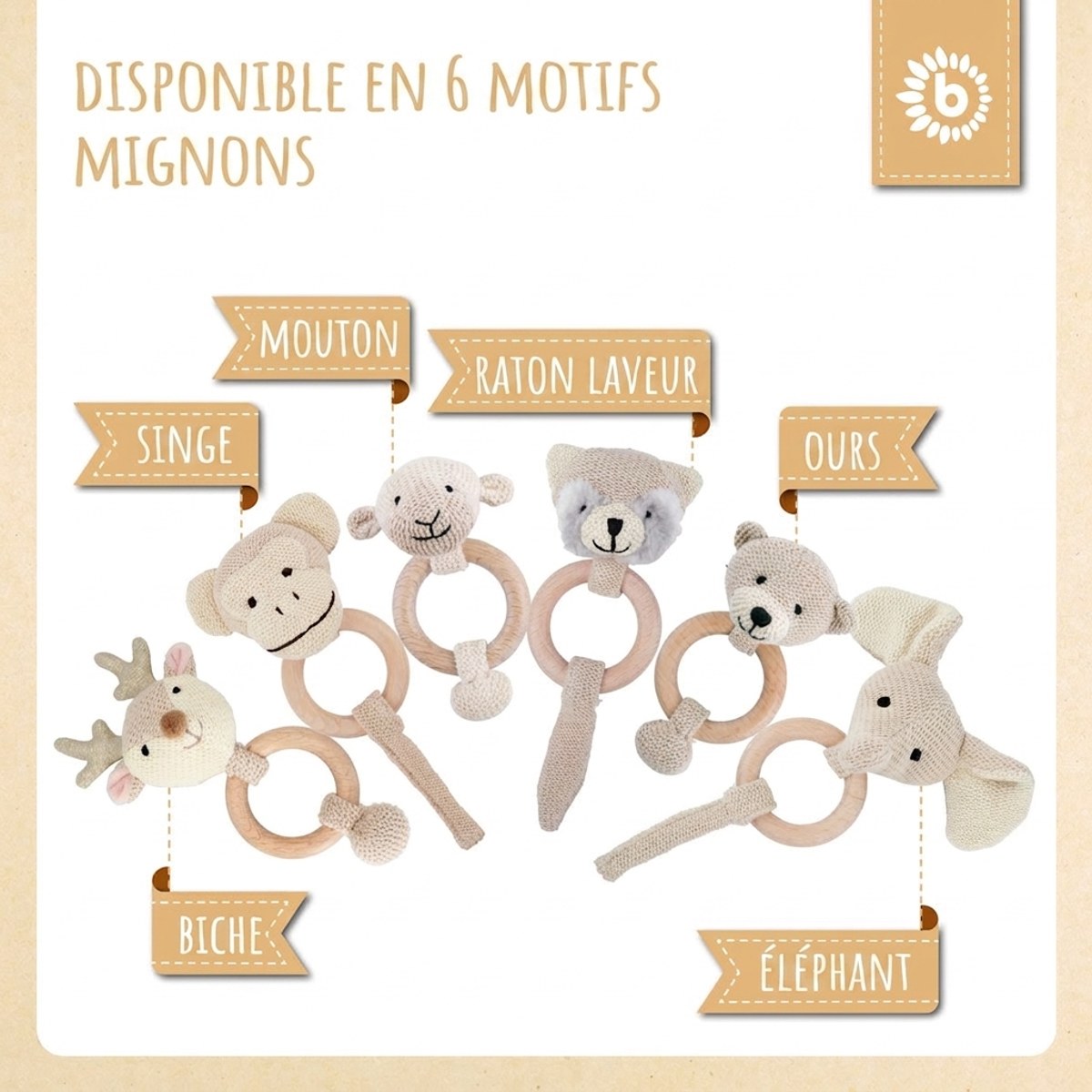 Greifling Elefant mit Rassel - FR Infographic
