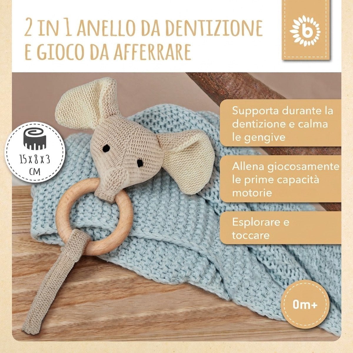 Greifling Elefant mit Rassel - IT Infographic
