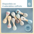 Hantelrasseln 2er Set Waldtiere - FR Infographic