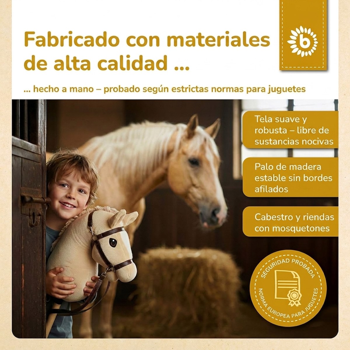 HOBBY HORSE BEIGE - GRÖSSE M - ES Infographic