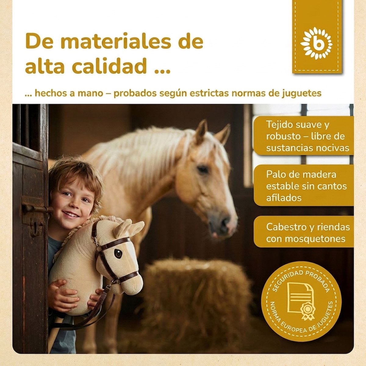 HOBBY HORSE BEIGE - GRÖSSE S - ES Infographic