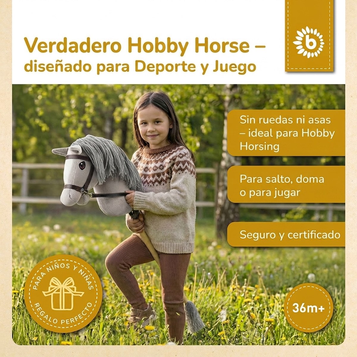 HOBBY HORSE GRAU - GRÖSSE S - ES Infographic