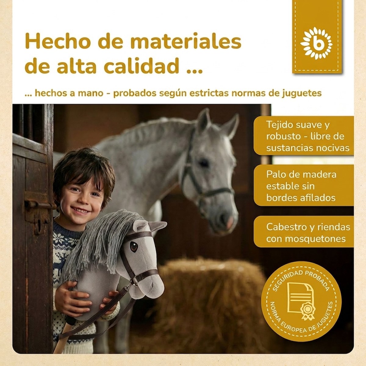 HOBBY HORSE GRAU - GRÖSSE S - ES Infographic
