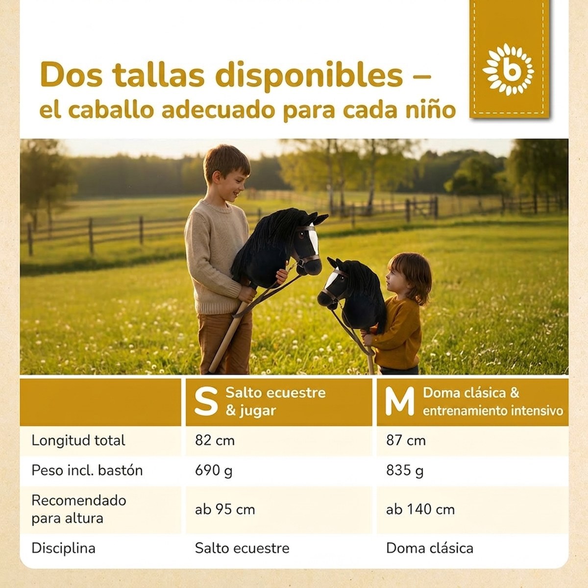 HOBBY HORSE RAPPE - GRÖSSE M - ES Infographic
