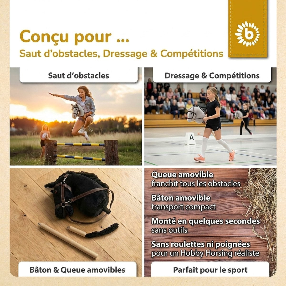 HOBBY HORSE RAPPE - GRÖSSE S - FR Infographic