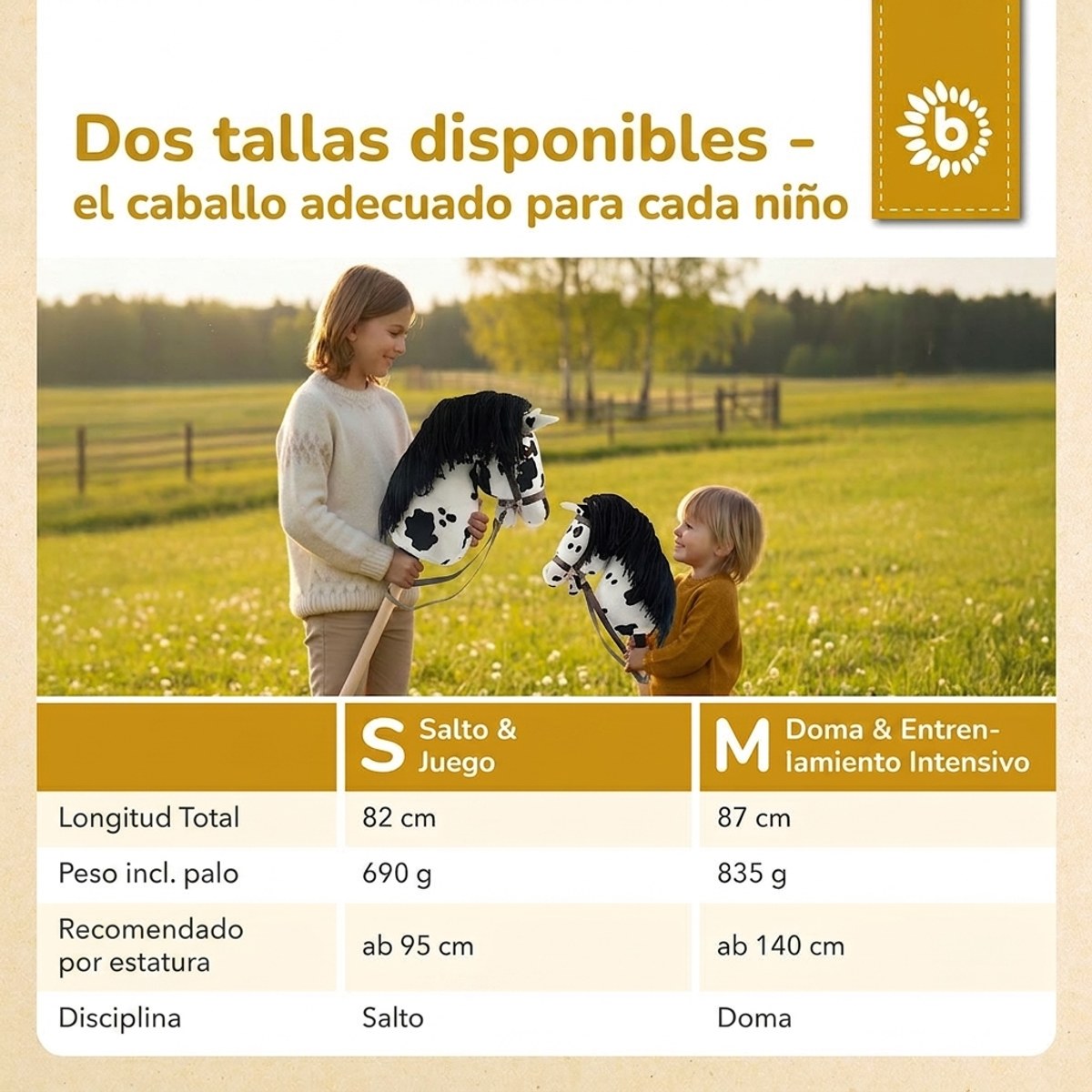 HOBBY HORSE SCHECKE - GRÖSSE M - ES Infographic