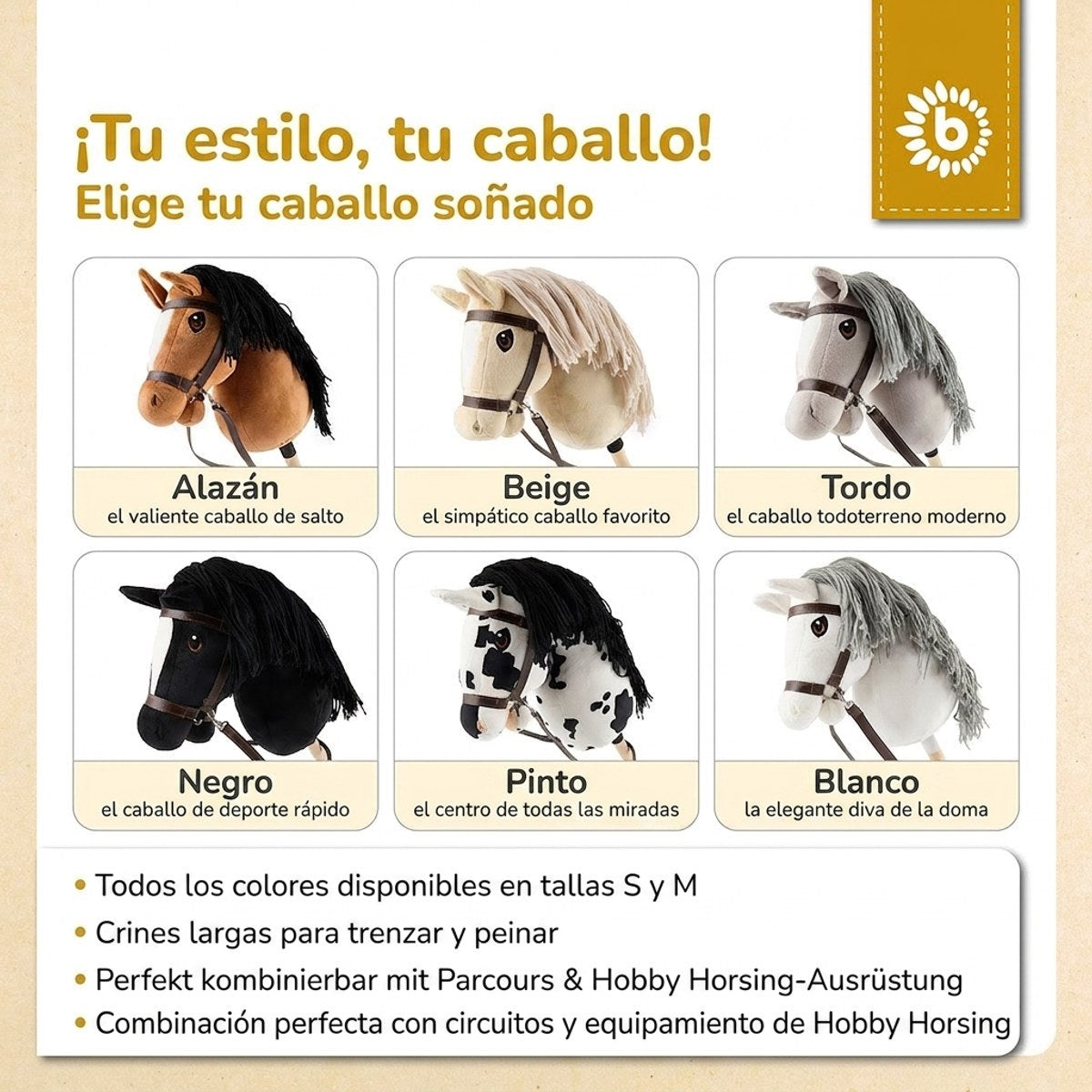 HOBBY HORSE SCHECKE - GRÖSSE S - ES Infographic