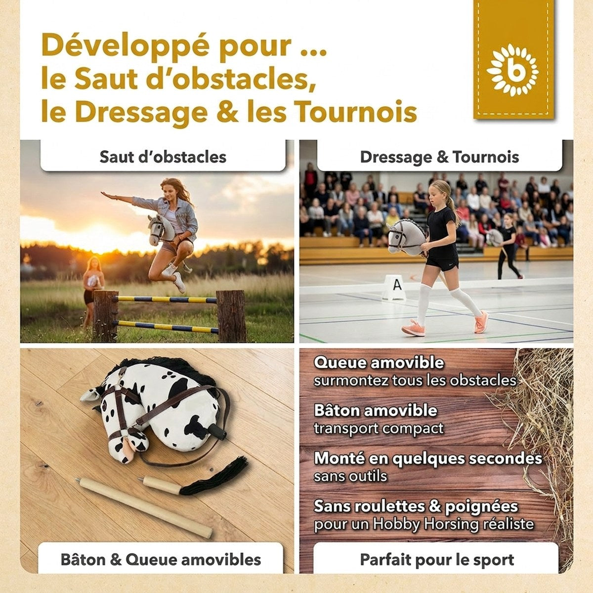 HOBBY HORSE SCHECKE - GRÖSSE S - FR Infographic