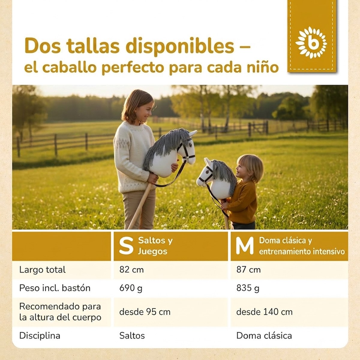 HOBBY HORSE SCHIMMEL - GRÖSSE S - ES Infographic