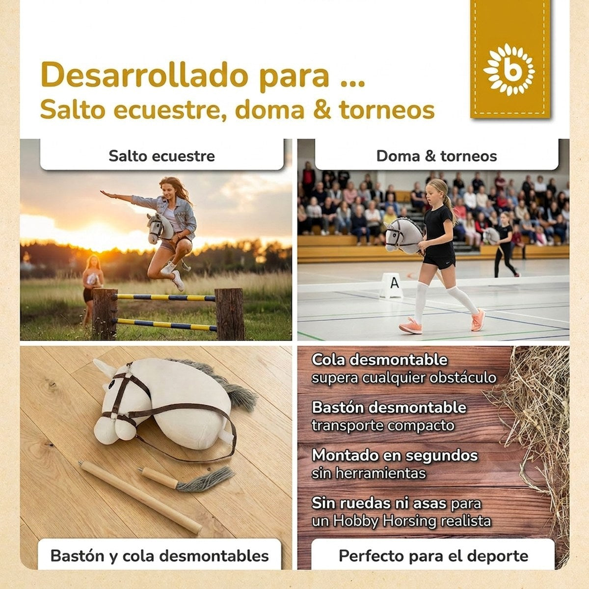 HOBBY HORSE SCHIMMEL - GRÖSSE S - ES Infographic