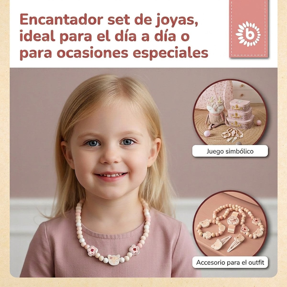 Holzschmuckset Reh Ella FSC® - ES Infographic