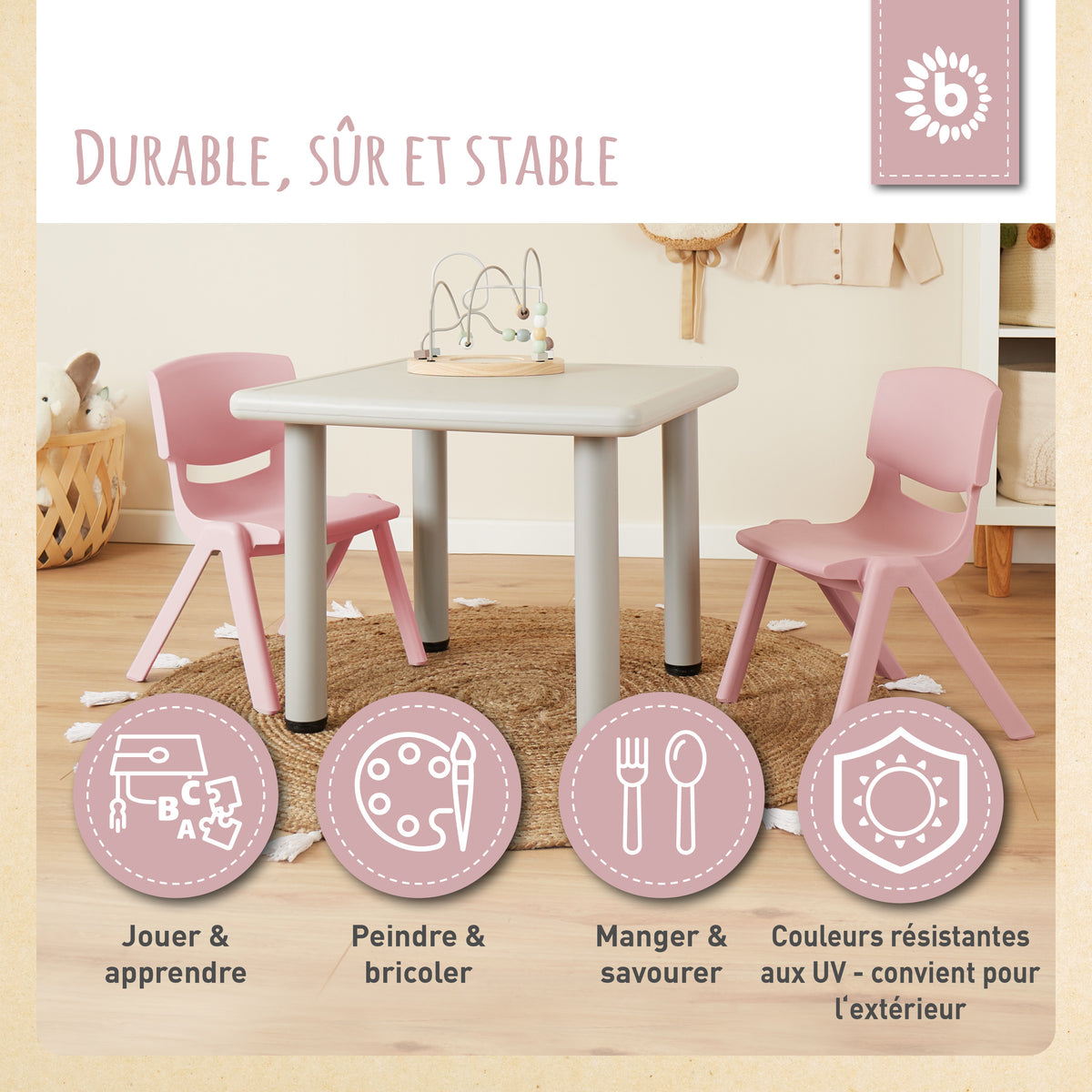 Kinderstuhl dreamy rose - FR Infographic