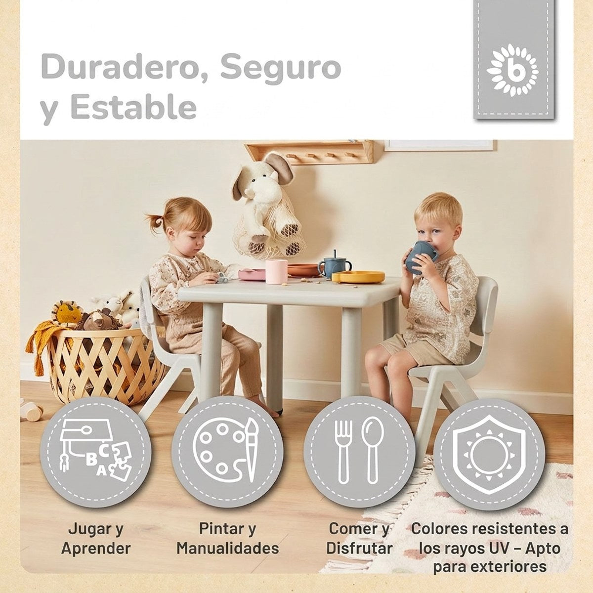 Kinderstuhl silver - ES Infographic