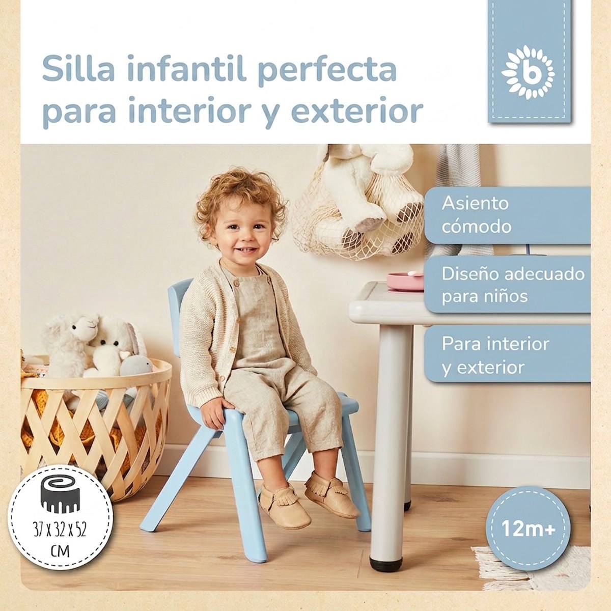 Kinderstuhl hazy blue - ES Infographic