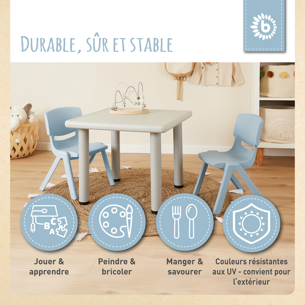 Kinderstuhl hazy blue - FR Infographic