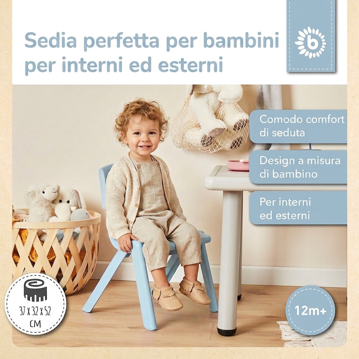 Kinderstuhl hazy blue - IT Infographic
