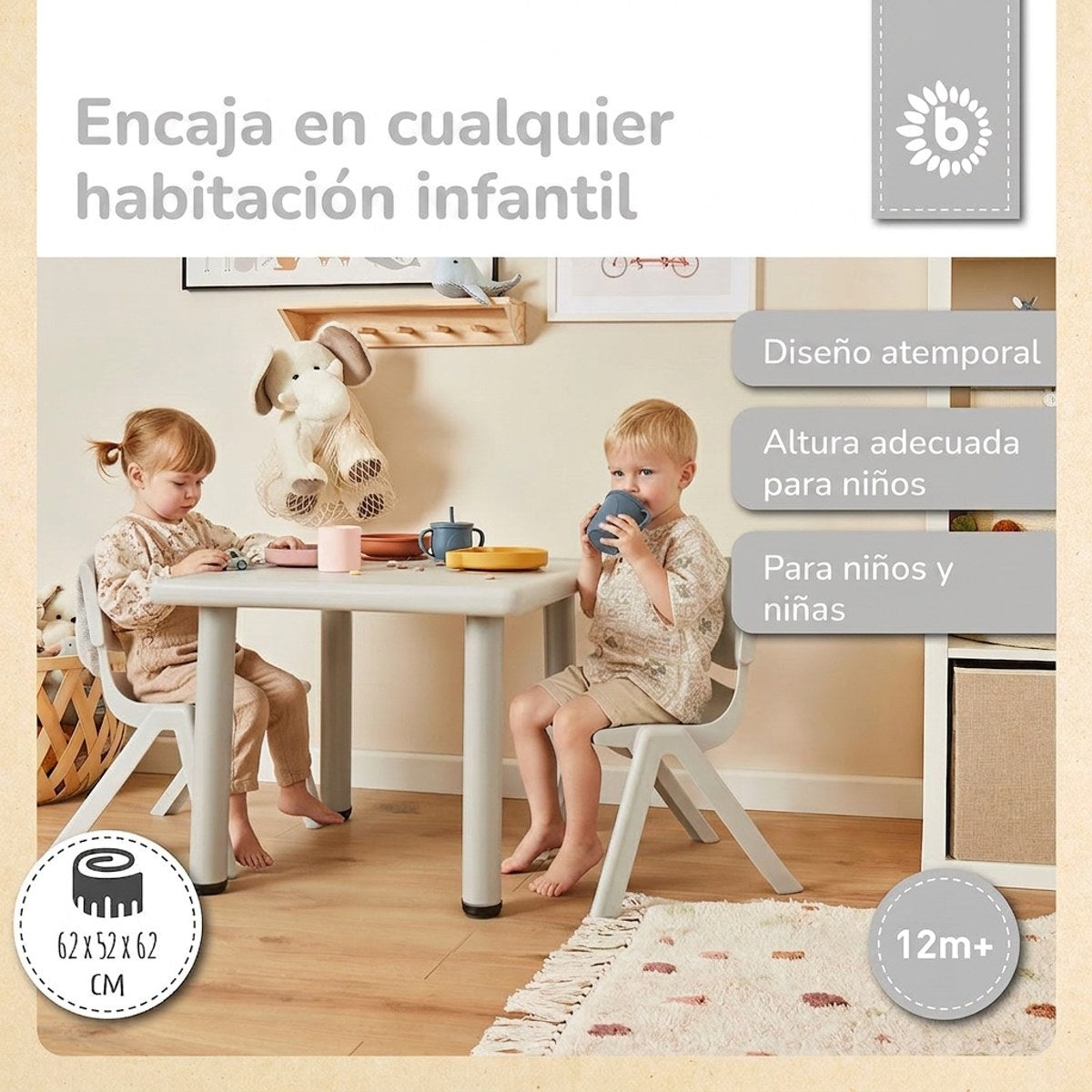Kindertisch silver - ES Infographic