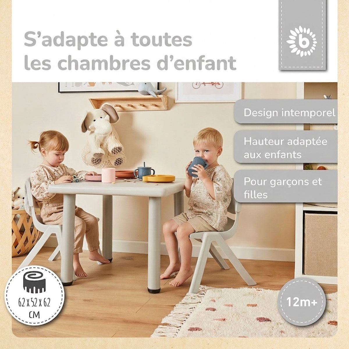 Kindertisch silver - FR Infographic