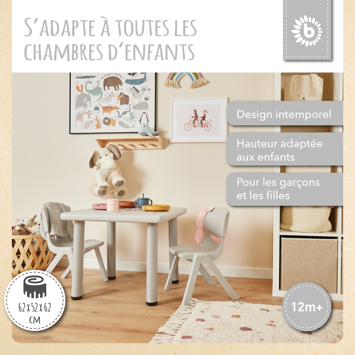 Kindertisch silver - FR Infographic