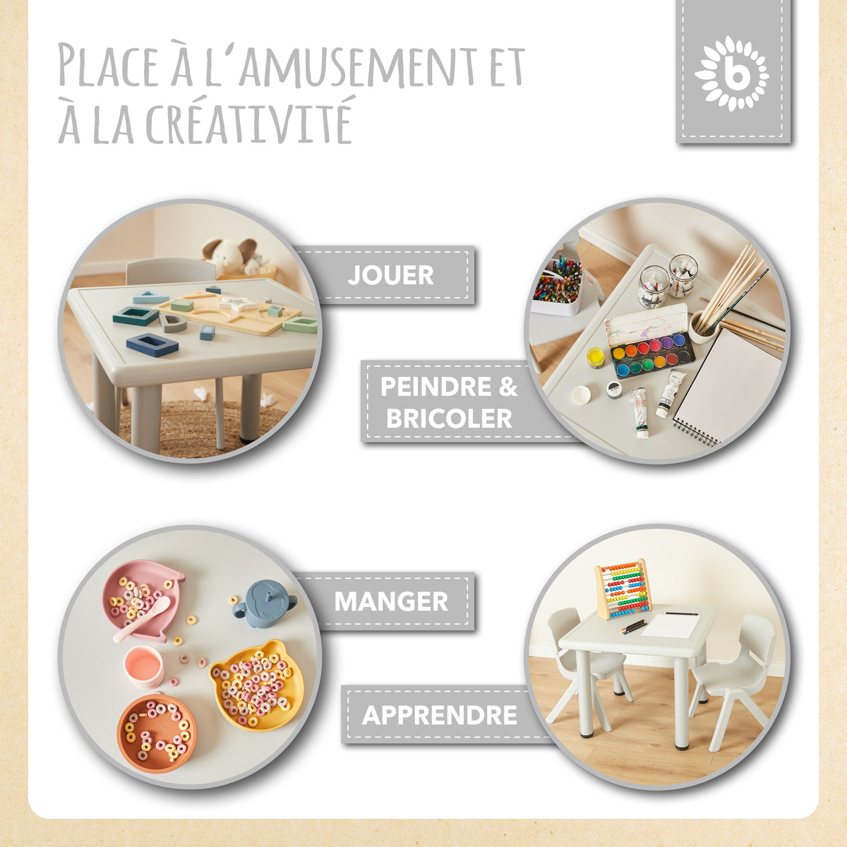 Kindertisch silver - FR Infographic