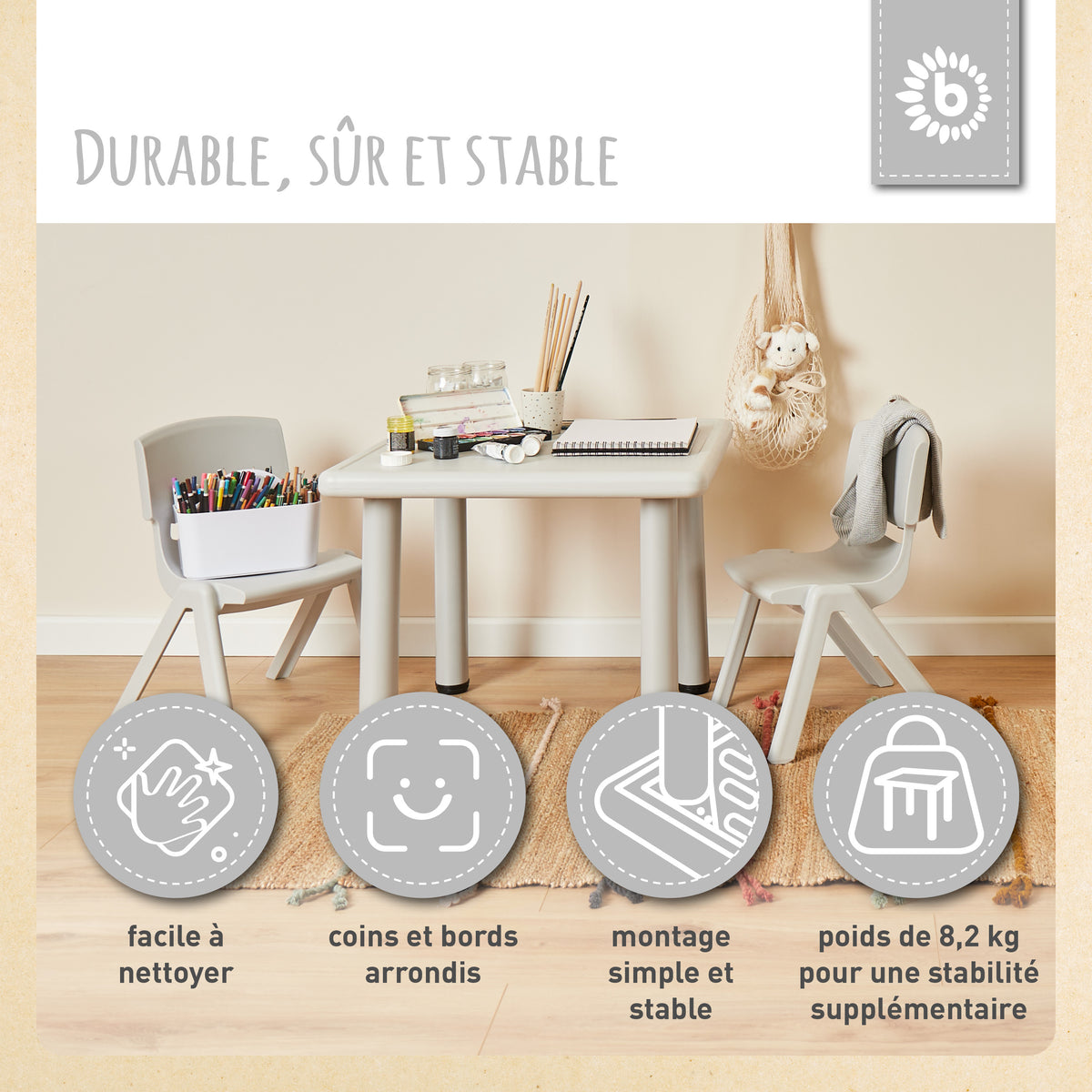 Kindertisch silver - FR Infographic